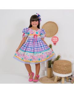 vestido-infantil-de-festa-junina-xadrez-candy-color-rendas-menina