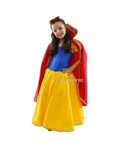 fantasia-infantil-vestido-de-princesa-amarelo-azul-capa-vermelha-tiara