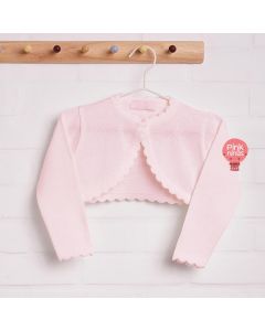 bolero-infantil-rosa-claro-de-tricot-maria-alice-frente