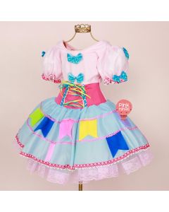 vestido-infantil-de-festa-junina-bandeirinhas-rosa-e-azul-bolsinha-destaque