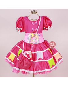 vestido-infantil-de-festa-junina-bandeirinhas-pink-neon-bolsinha-01