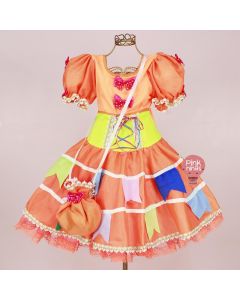 vestido-infantil-de-festa-junina-bandeirinhas-laranja-neon-bolsinha-01