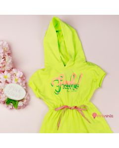 vestido-infantil-verde-mon-sucre-com-capuz-garden-fresh-neon-detalhe