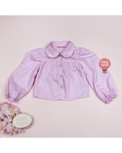 camisa-infantil-rosa-mon-sucre-gola-princess-frente