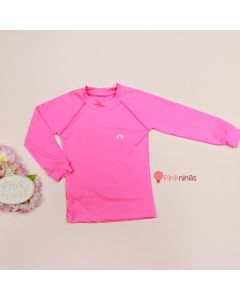 blusa-de-praia-infantil-bebe-rosa-siri-neon-frente
